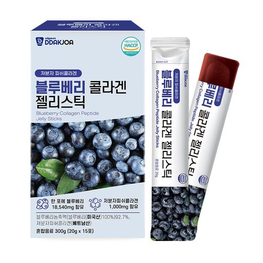 미쁨 블루베리 콜라겐 젤리스틱 1박스(15포)5%쿠폰+구매 후 5% 적립