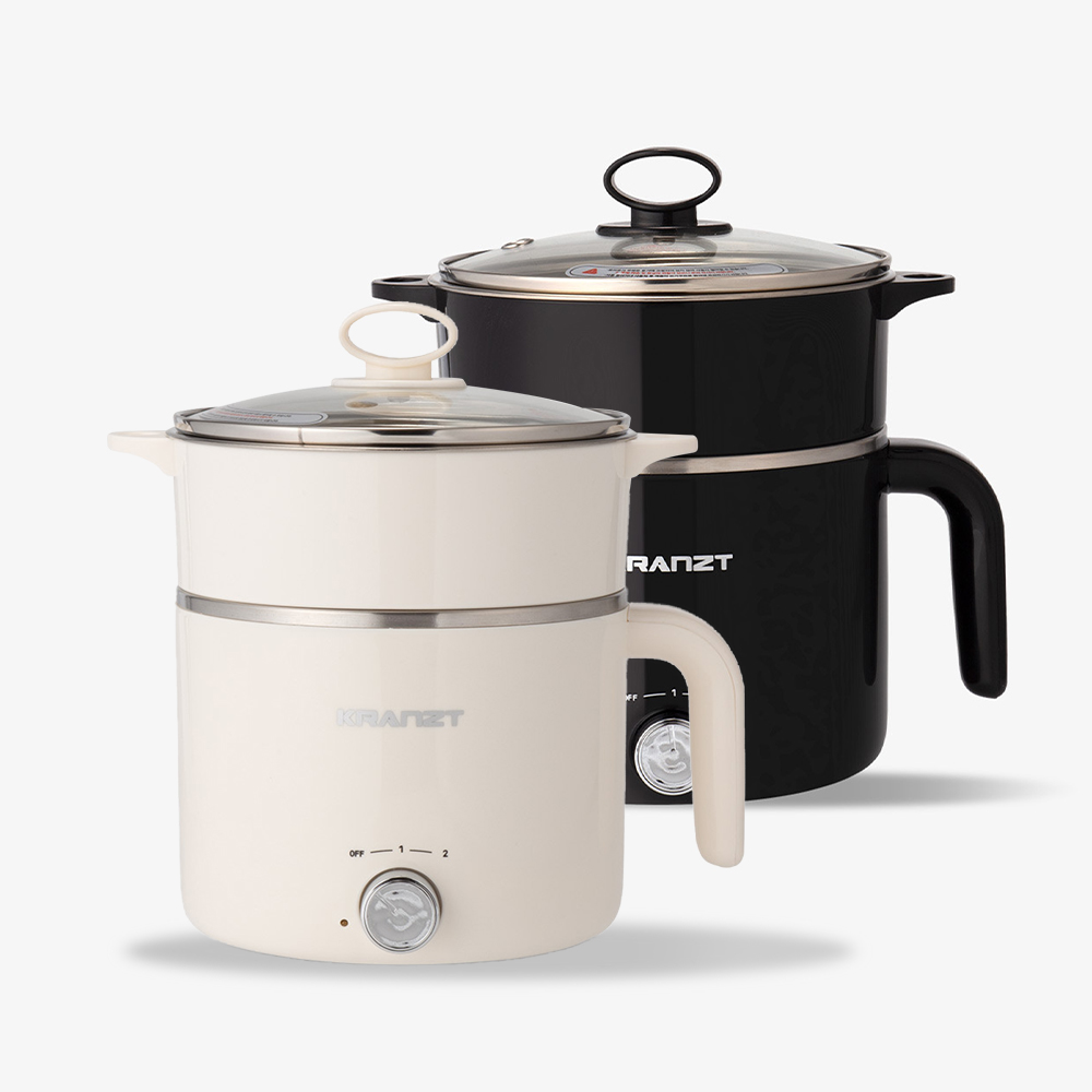 클란츠 멀티포트 더블쿡 라면포트 찜기포함 1.8L 