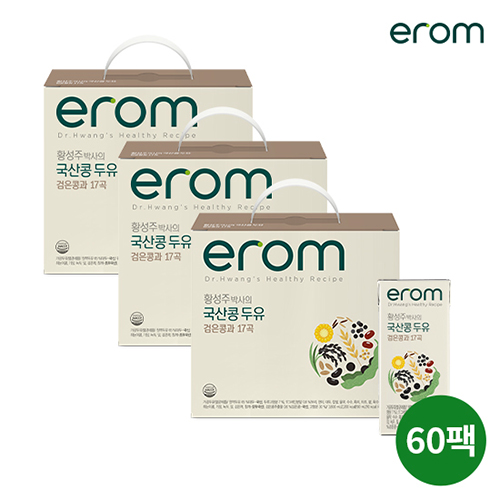 이롬 황성주박사의 국산콩두유 검은콩과17곡 60팩(190mlX20팩X3)구매 후 3천원 적립