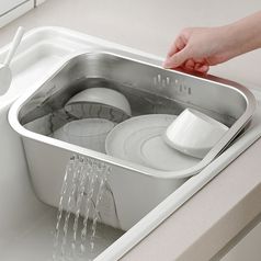 리본제이 무디타 304 올스텐 사각 설거지통 10L / 대용량 물빠짐 설거지통