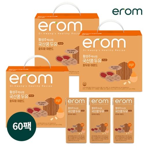 이롬 황성주박사의 국산콩두유 PLUS 호두와 아몬드 60팩(190mlX20팩X3)구매 후 3천원 적립