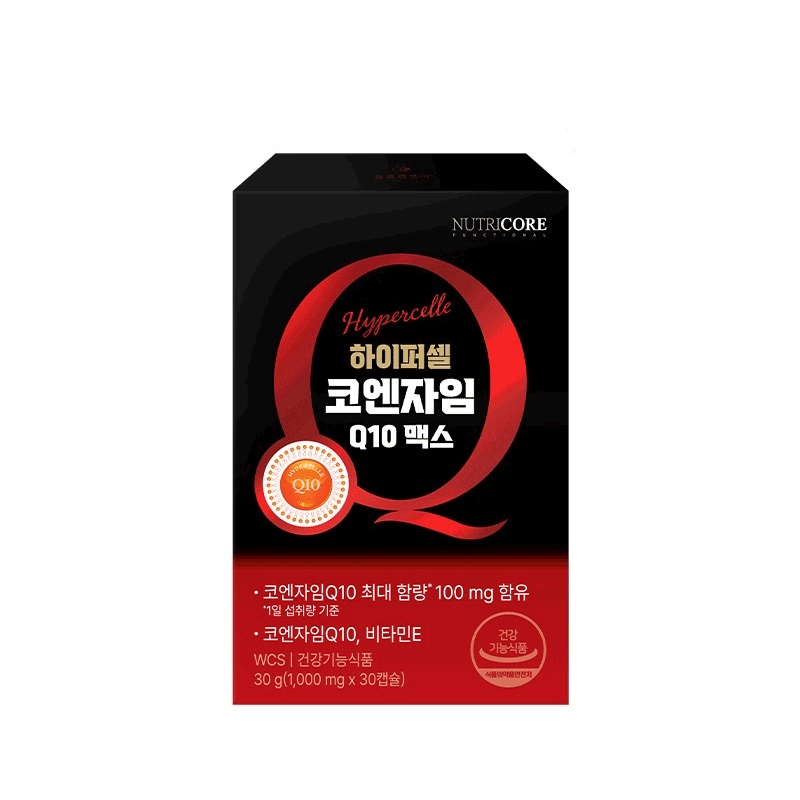 뉴트리코어 하이퍼셀 코엔자임Q10 맥스 1박스(1개월분)5%쿠폰+구매 후 3천원 적립 2