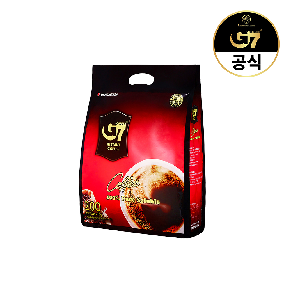 G7 퓨어블랙 200개입 / 커피믹스 인스턴트 블랙 스틱 베트남커피