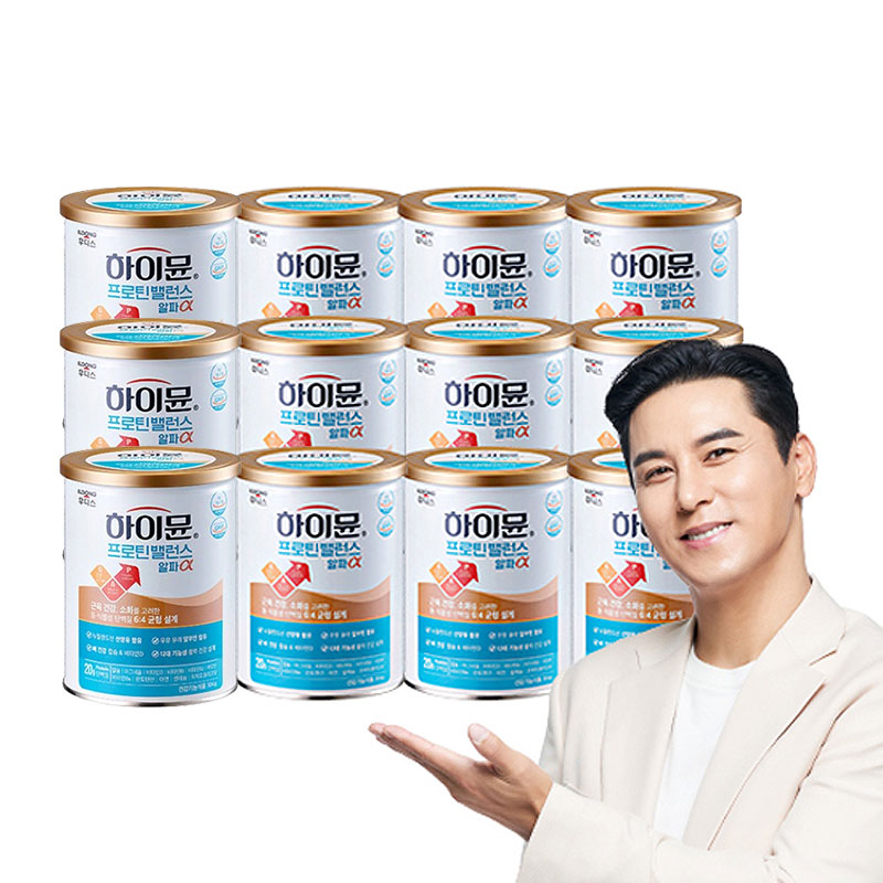 일동후디스 하이뮨 프로틴밸런스 알파 12캔+보틀1개+스푼2개5%쿠폰+구매 후 3천원 적립 2