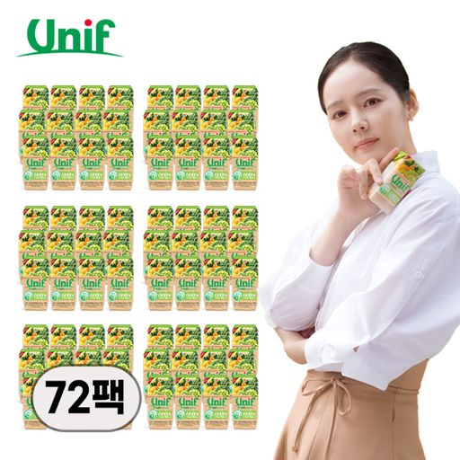 유니프 믹스 그린 베지터블 과채주스 200ml 72팩5%쿠폰+구매 후 3천원 적립