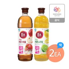 청정원 저당 홍초 1.5L 레드애플1개+레몬라임1개