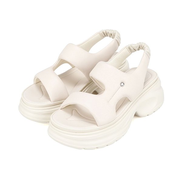 (주)바바라앤코 [갤러리아] 바바라 여성 양가죽 쿠션 키높이 청키샌들 6cm_BLJ434 2종택1