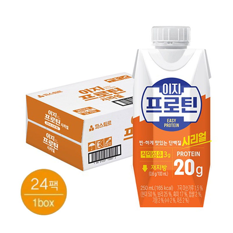 파스퇴르 이지프로틴 시리얼 250ml 24팩5%쿠폰+구매 후 3천원 적립