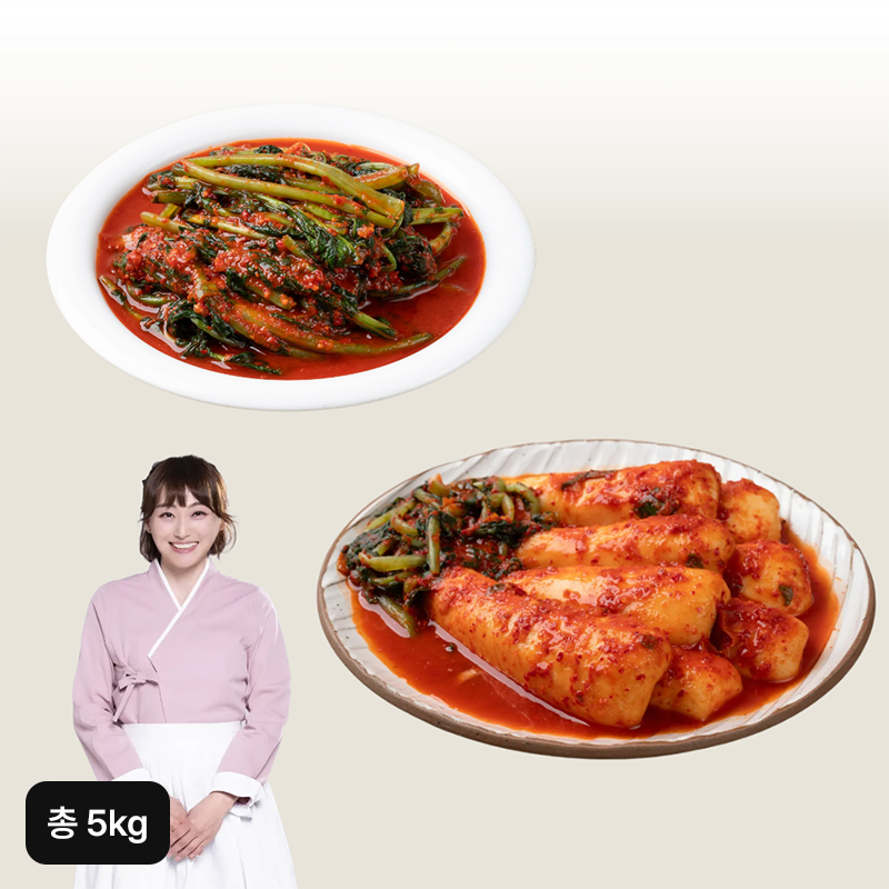 김치연구가 강미금의 별미김치 율무 열무김치 3kg+율무 총각김치 2kg5%쿠폰+구매 후 3천원 적립