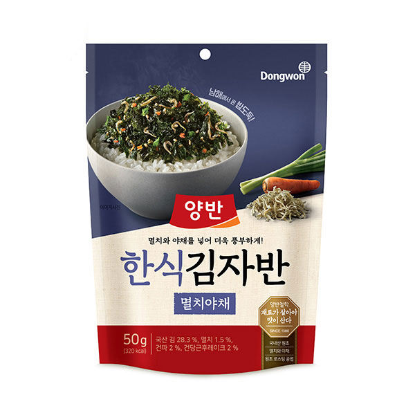 양반 김자반 멸치야채 50g 6봉