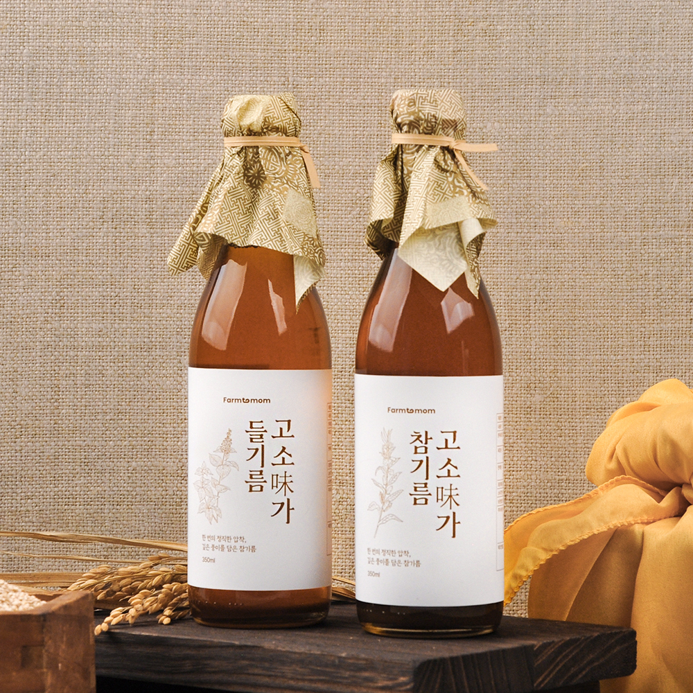 [참담]1+1  [팜투맘] 고소미가 저온압착 참기름/들기름 350ml 외