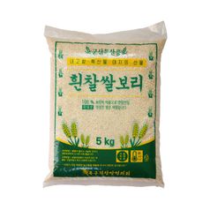 26년 햇곡 흰찰쌀보리 5kg 햇보리