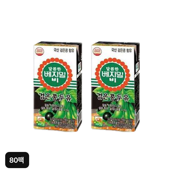 정식품 달콤한 베지밀 비 검은콩두유 190mlX80팩구매 후 3천원 적립
