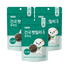 건국유업 건국대학교 펫밀리츄 루테인 눈&눈물 80g 3개 강아지 고양이 간식 영양식