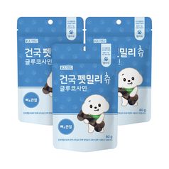 건국유업 건국대학교 펫밀리츄 글루코사민 뼈&관절 80g 3개 강아지 고양이 간식 영양식