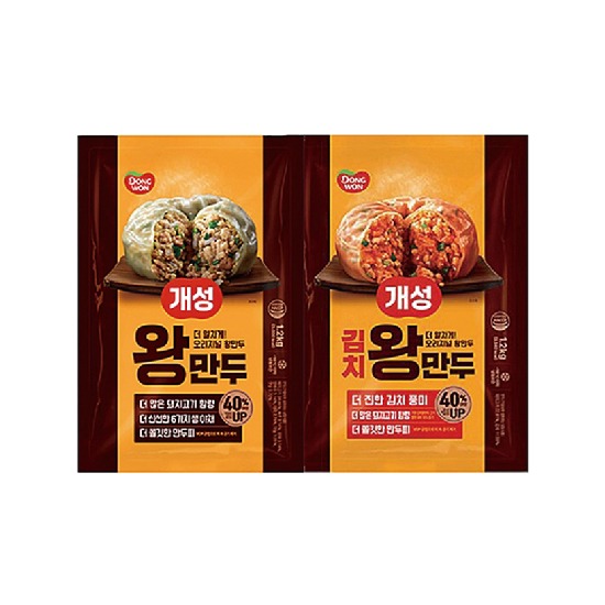 (로)개성 왕만두 1.2kg*2봉(A.왕만두+김치 B.왕만두 2봉 C.김치2봉)