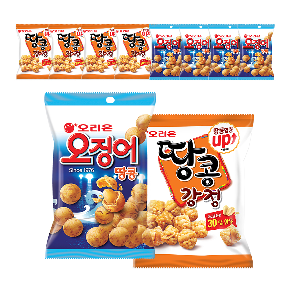 오리온 미니 오징어땅콩&땅콩강정 콤보 (10봉)