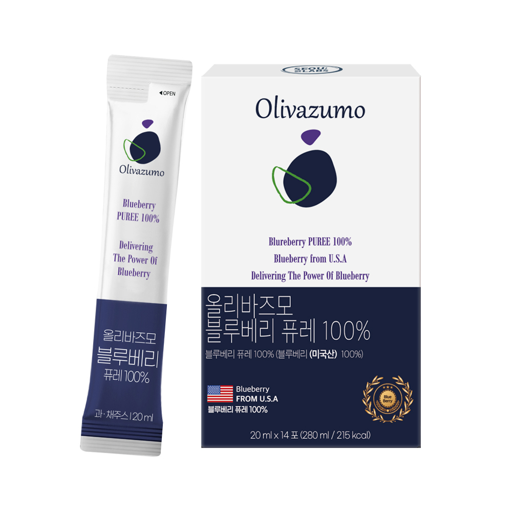올리바즈모 블루베리퓨레 100% 1박스구매 후 3천원 적립