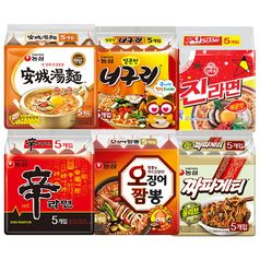 라면 멀티팩 6종 (신라면+오징어짬뽕+짜파게티+안성탕면+너구리+진라면매운맛) 총 30입