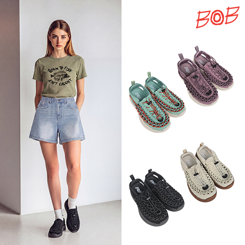BOB 26SS 여성 위빙 플랫폼 샌들구매 후 3천원 적립