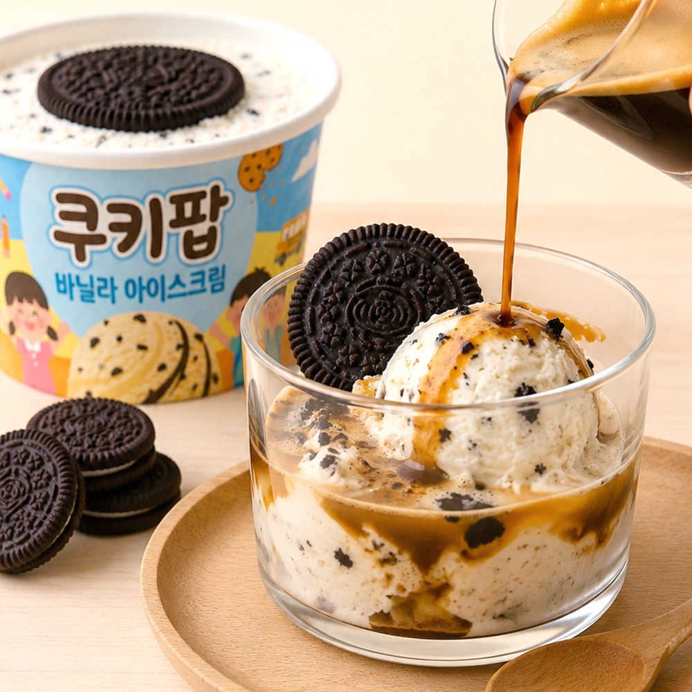 오레오 통째로 바닐라 컵 아이스크림 80ml 1박스(36개)