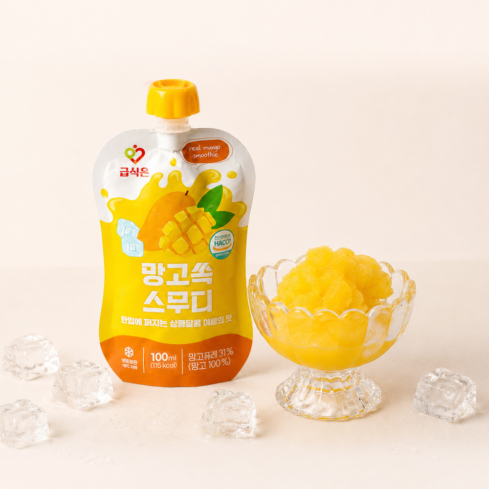 우리 아이간식 망고 스무디 냉동 100ml 1박스(40개)