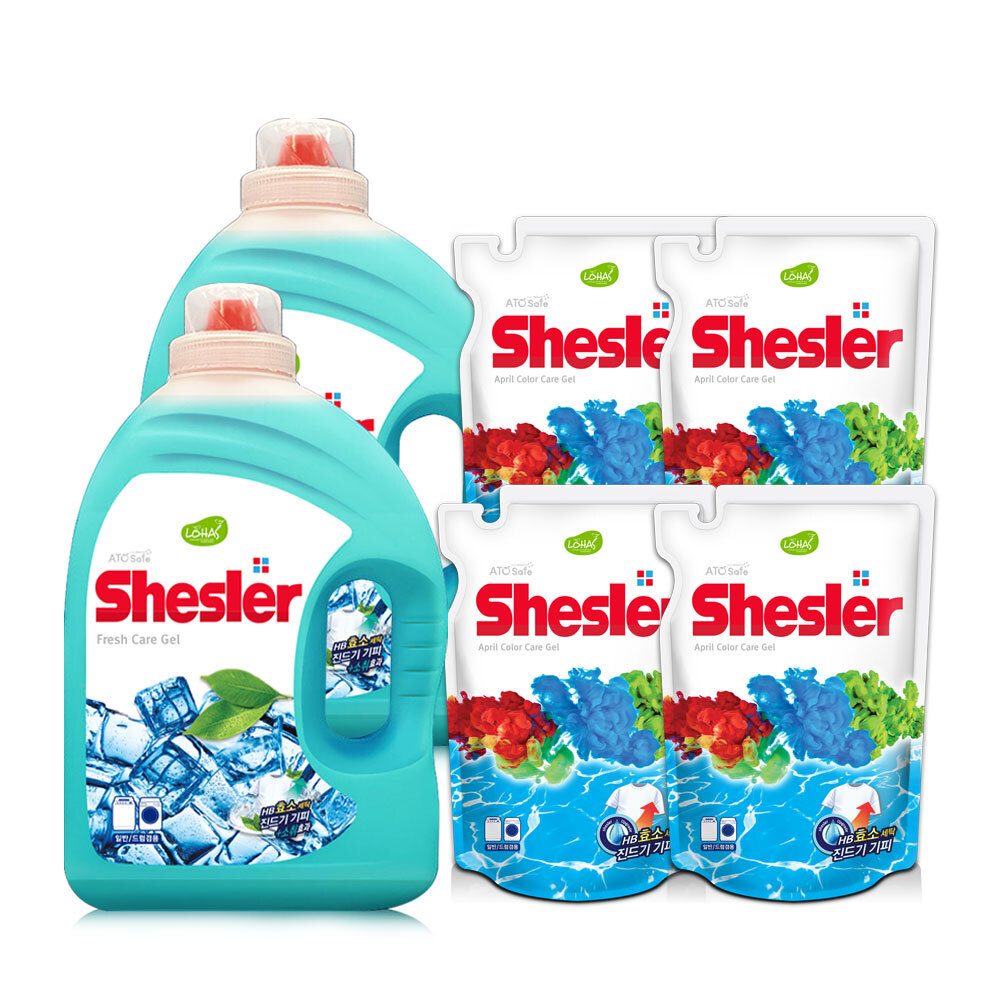 아토세이프1공장 쉬슬러 액체세제 프레쉬 3.05L 2개+세제리필 500ml 4개5일 한정! 창고대방출 할인