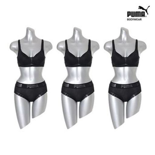 푸마 얼티밋 브라 6종 패키지(브라3종+팬티3종)(블랙3)5%쿠폰+구매 후 3천원 적립