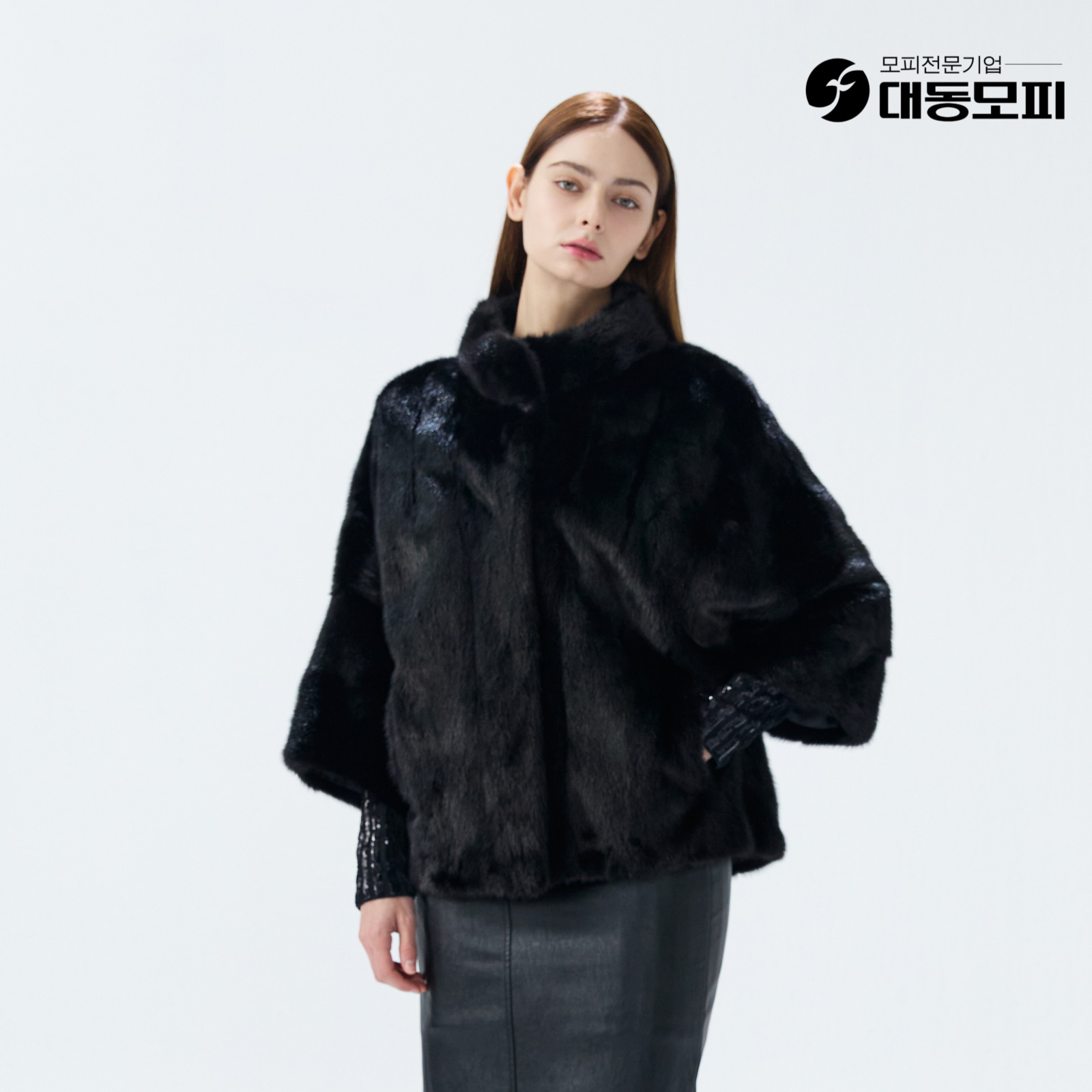GuchengCountyGuofaFurProductsCo.,Ltd. (역시즌)대동모피 휘메일 풀스킨 밍크 재킷(블랙)구매 후 3천원 적립