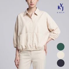 여름 나일론 밑단밴딩 쿨 여성 카라 셔츠 DQMLSH51