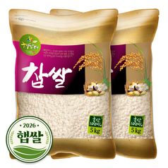 2026년 햅쌀 국산 찹쌀 10kg (5kgX2봉)