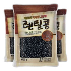 검정 렌틸콩 1.8kg (600gx3봉) 블랙 렌즈콩