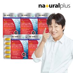 내츄럴플러스 차태현 알티지 오메가3 1200 비타민D 60캡슐 5박스