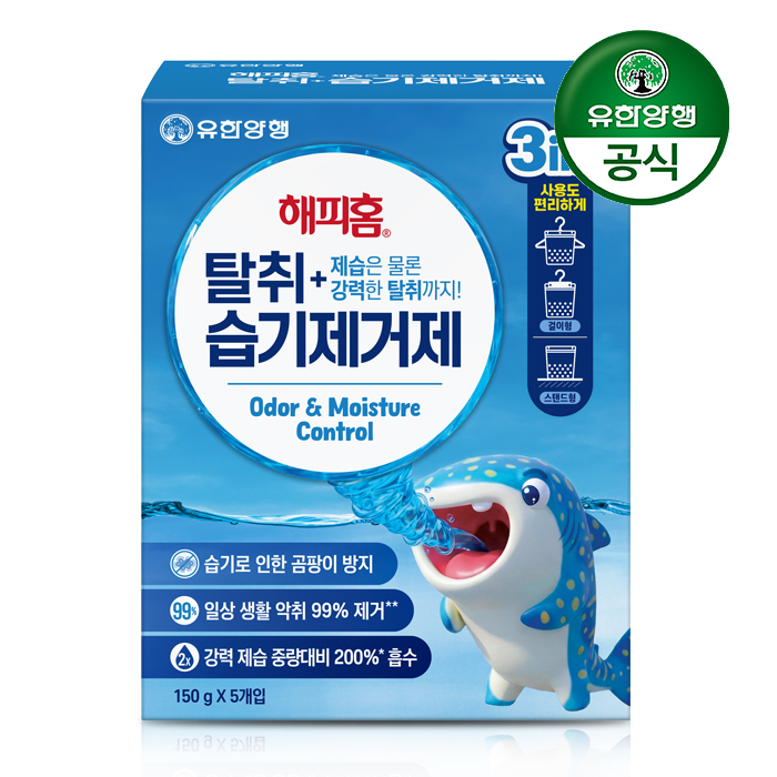 선전춘왕신소재유한회사 [ETV] 해피홈 탈취제습제(스탠딩/옷걸이) 150g x 5입