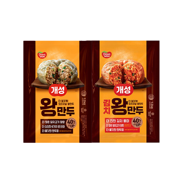 동원 개성 왕만두 1.2kg + 김치왕만두 1.2kg/비엔나/사골곰탕 선택u