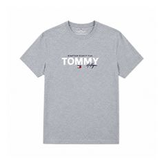 타미힐피거 그래픽 로고 반팔 티셔츠 그레이 09T4509-GREY