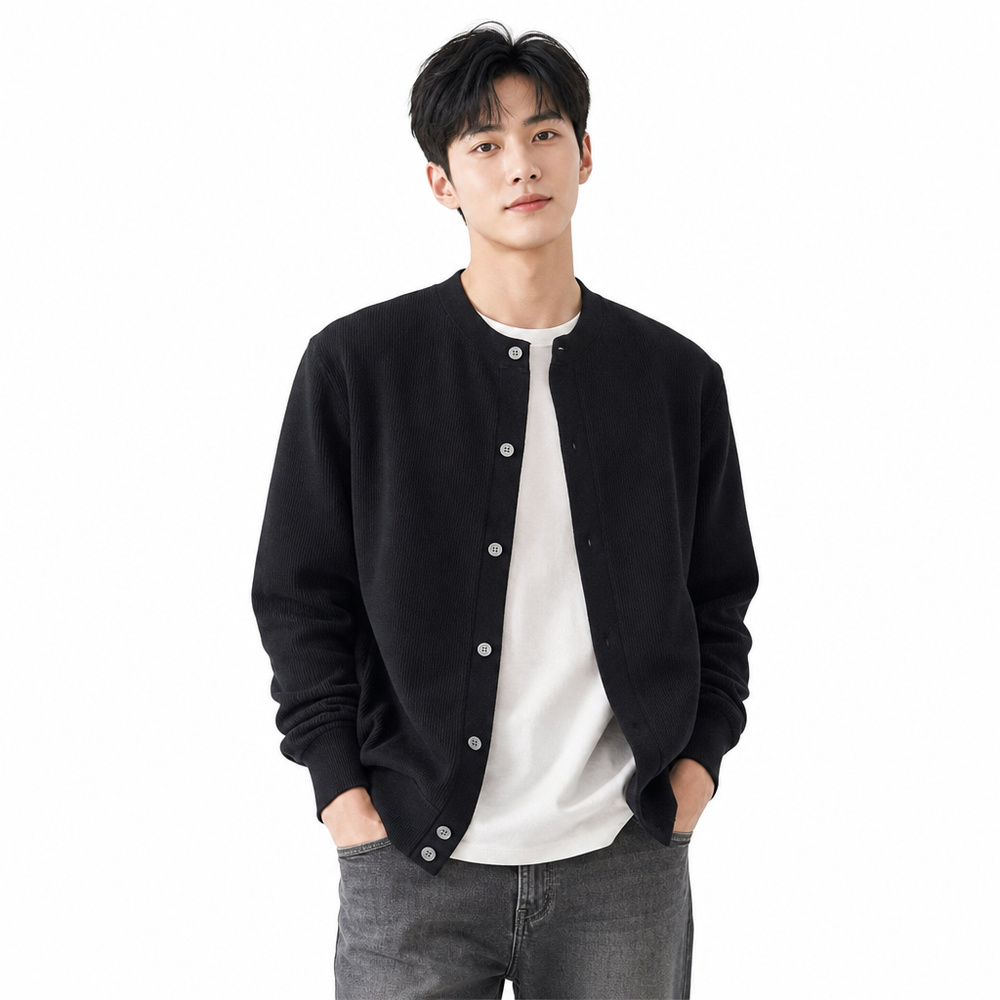 남성 라운드넥 니트 버튼 가디건 ON-CA-QWFK5M9V