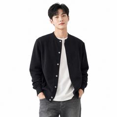 남성 라운드넥 니트 버튼 가디건 ON-CA-QWFK5M9V