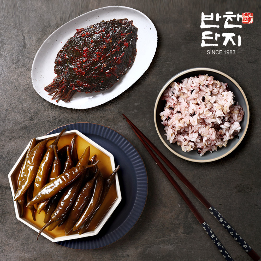 (주)반찬단지 반찬단지 청양간장고추 1kg + 깻잎무침 1kg