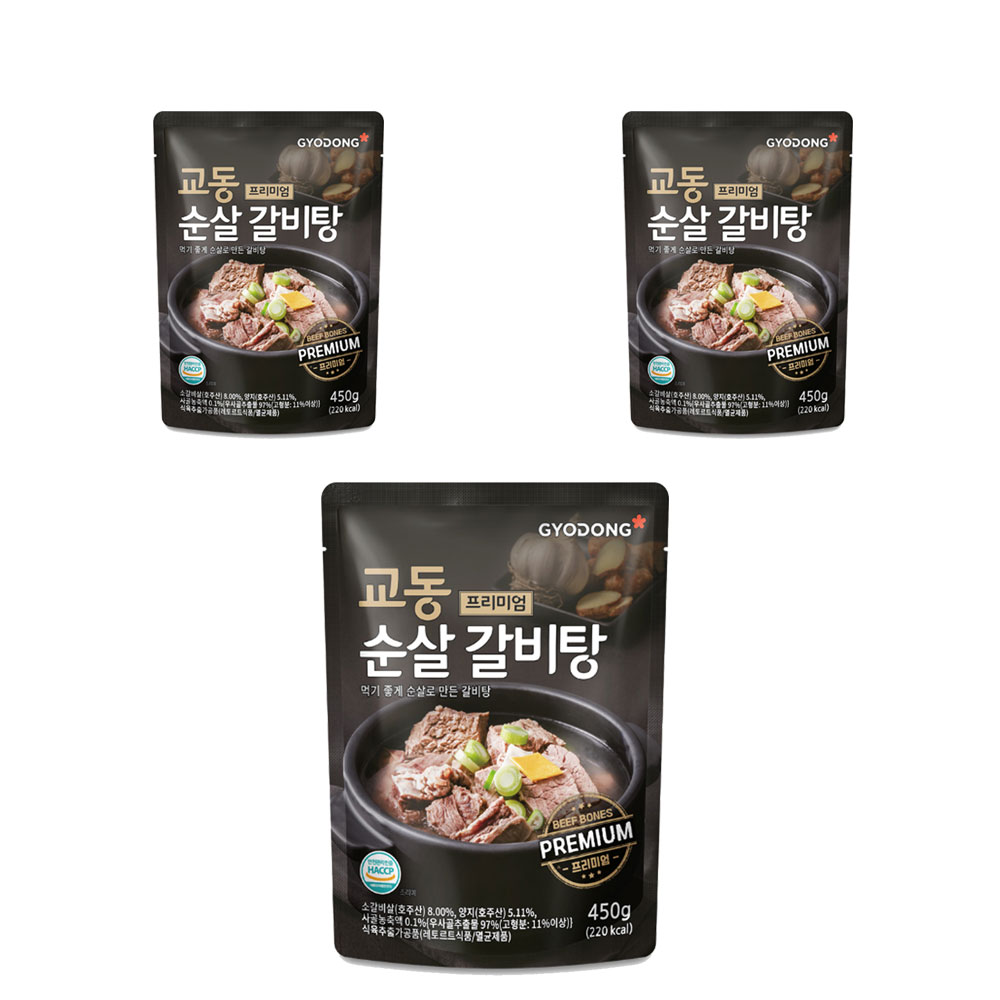 교동식품 교동식품 프리미엄순살갈비탕 450g x 3팩