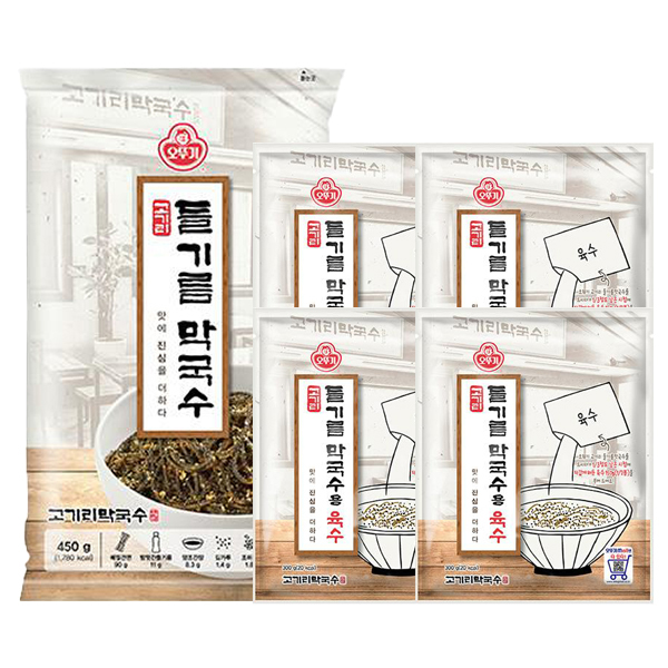 오뚜기 고기리 들기름막국수+육수 4개 세트, 1.65kg, 1개