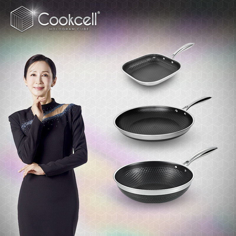 전인화의 블랙큐브 쿡셀 홀로그램 큐브팬 3종세트(프라이팬28cm+궁중팬28cm+정사각프라이팬20cm)5%쿠폰+구매 후 3천원 적립