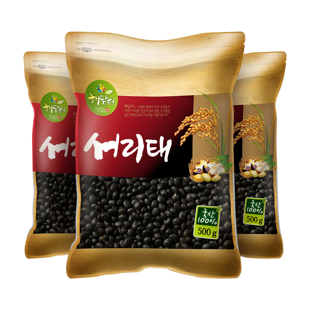 현대농산 국산 서리태 1.5kg (500gx3봉)5일 한정! 창고대방출 할인