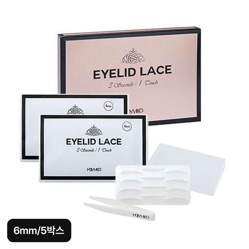 홀리미코 쌍꺼풀레이스 6mm 5박스+휴대용보관함+집게5%쿠폰+구매 후 3천원 적립