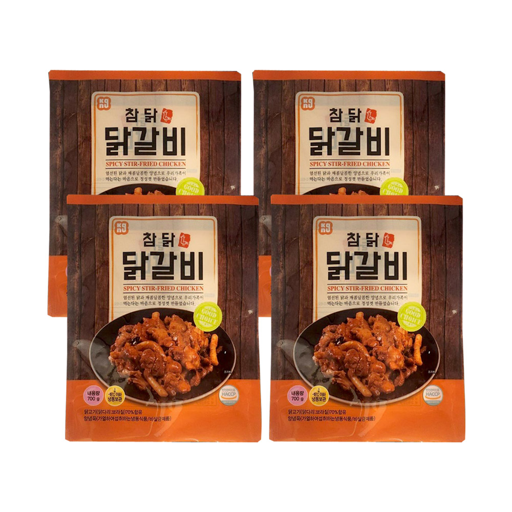 [공식판매처]참닭 춘천 닭갈비700g4팩/2세트 구매시 모짤렐라치즈+우동 추가배송