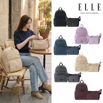 (ELLE) 엘르 FW라일라 백팩+크로스백 2종 세트