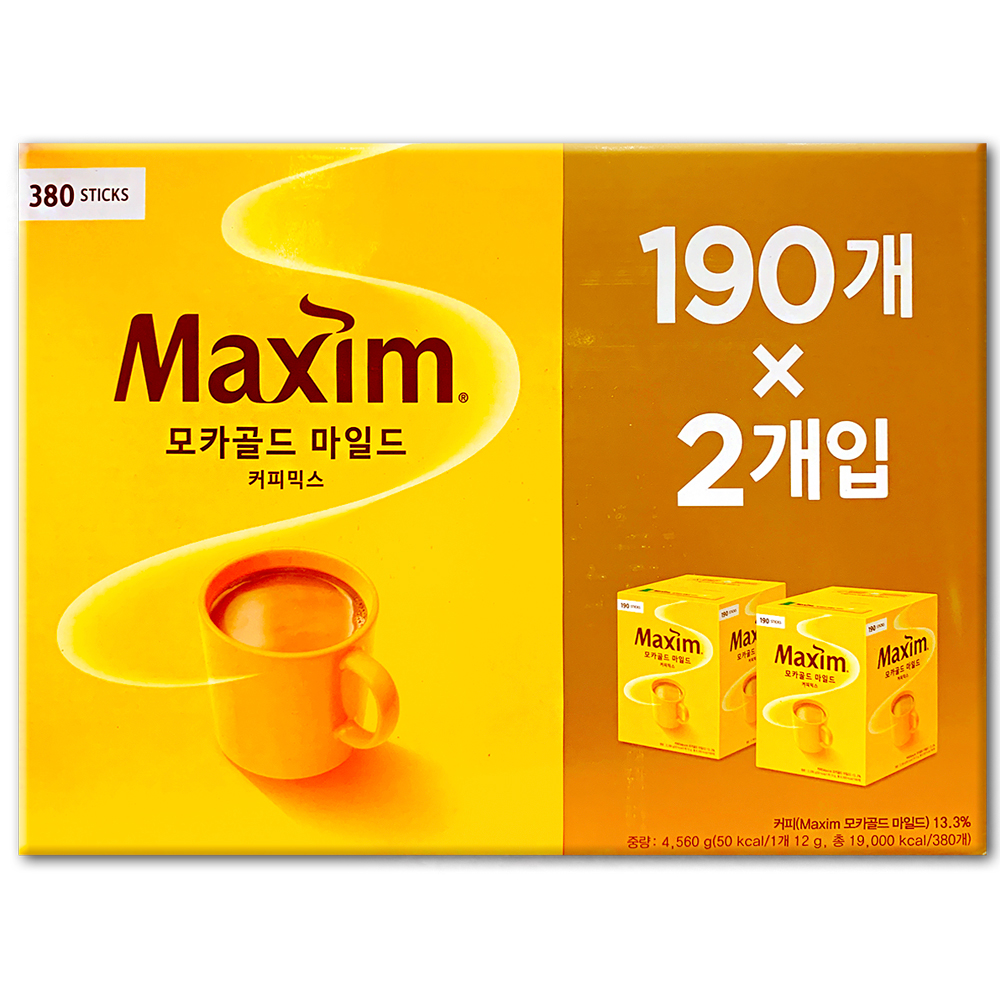 동서식품(주) 코스트코 맥심 모카골드 마일드 커피믹스 4560g(12g x 380개) 다방커피