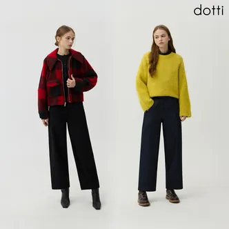 도티 여성 밀크기모 본딩 팬츠2종